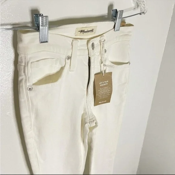 NWT Madewell High Rise Skinny Jeans. Size 23. White. - Picture 3 of 4